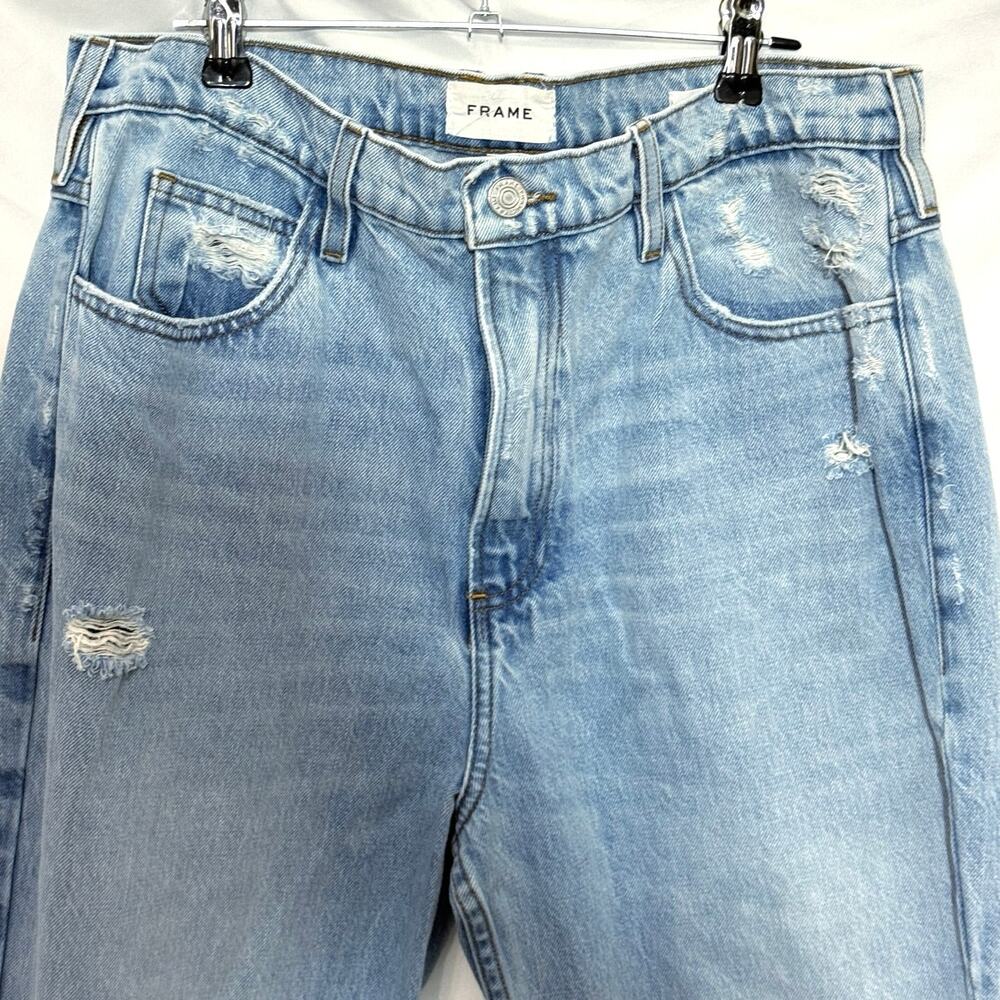 FRAME Le High N Tight Crop Mini Bootcut Jeans Sz 30 Ankle Capri Light Wash - Picture 3 of 8